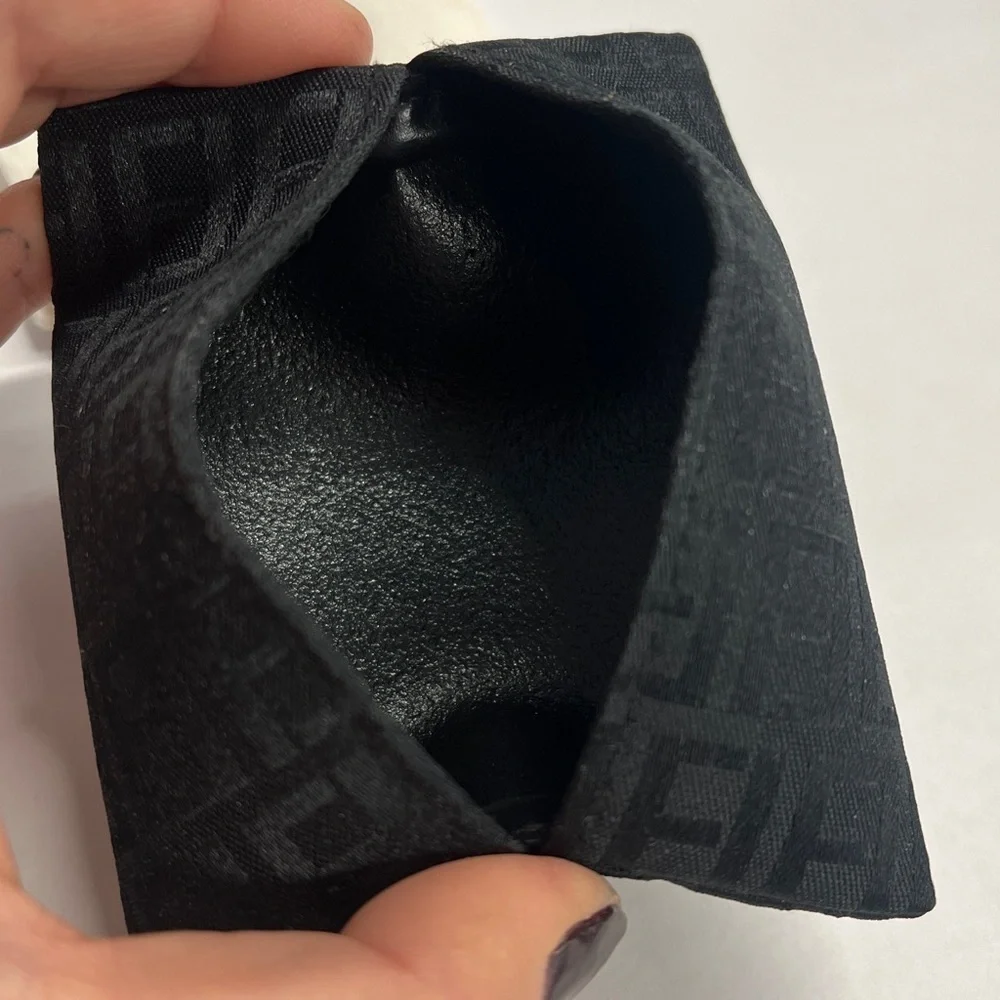 Black Logo Canvas Tissue Holder Credit Business Card Holder